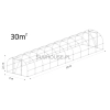 Tunel foliowy AW10 [30 m2] 10 x 3 x 2,1 m